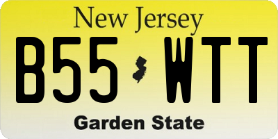 NJ license plate B55WTT