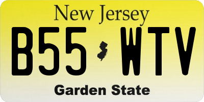 NJ license plate B55WTV
