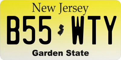 NJ license plate B55WTY