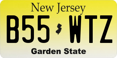 NJ license plate B55WTZ