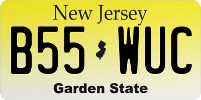 NJ license plate B55WUC