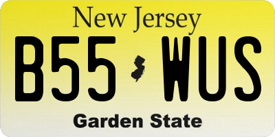 NJ license plate B55WUS