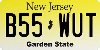 NJ license plate B55WUT