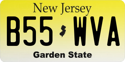 NJ license plate B55WVA