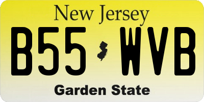 NJ license plate B55WVB