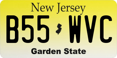 NJ license plate B55WVC