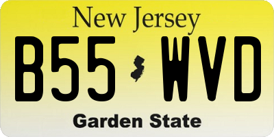 NJ license plate B55WVD