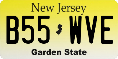 NJ license plate B55WVE