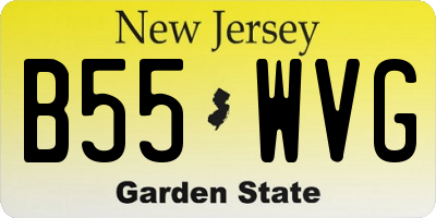 NJ license plate B55WVG