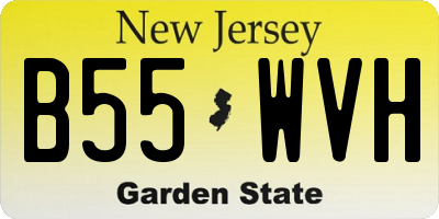 NJ license plate B55WVH