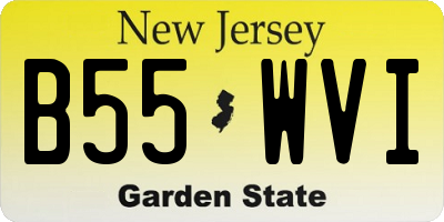 NJ license plate B55WVI