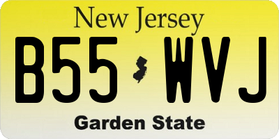 NJ license plate B55WVJ