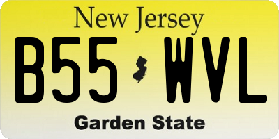 NJ license plate B55WVL