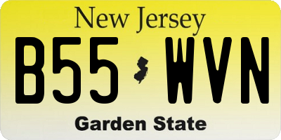 NJ license plate B55WVN