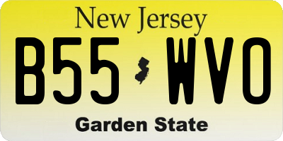 NJ license plate B55WVO