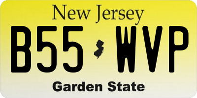NJ license plate B55WVP