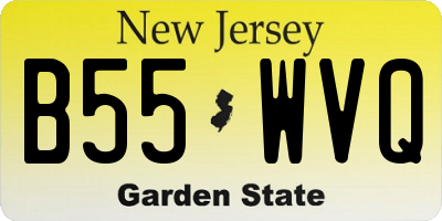 NJ license plate B55WVQ