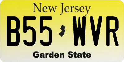 NJ license plate B55WVR