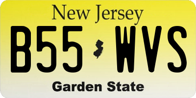 NJ license plate B55WVS