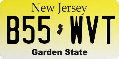 NJ license plate B55WVT