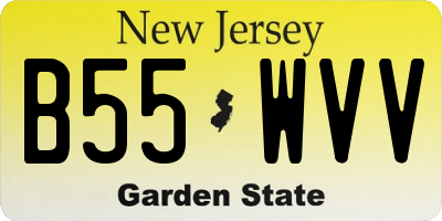 NJ license plate B55WVV
