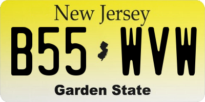 NJ license plate B55WVW