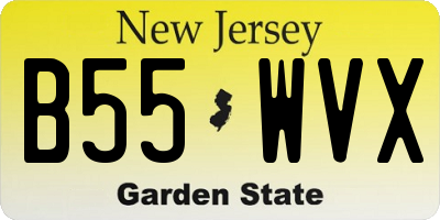 NJ license plate B55WVX