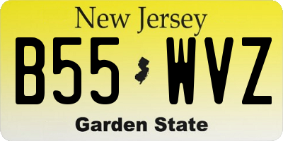 NJ license plate B55WVZ
