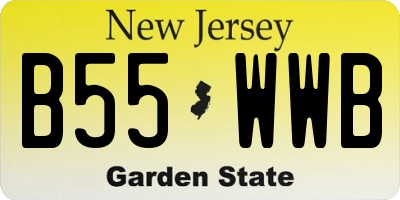 NJ license plate B55WWB