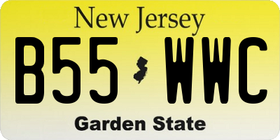 NJ license plate B55WWC