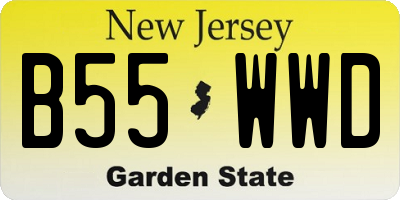 NJ license plate B55WWD