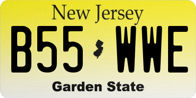 NJ license plate B55WWE