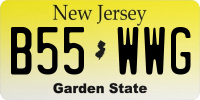 NJ license plate B55WWG