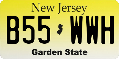 NJ license plate B55WWH
