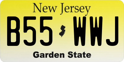 NJ license plate B55WWJ