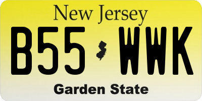 NJ license plate B55WWK