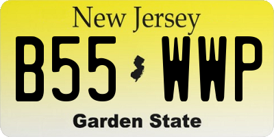 NJ license plate B55WWP