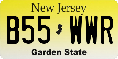 NJ license plate B55WWR