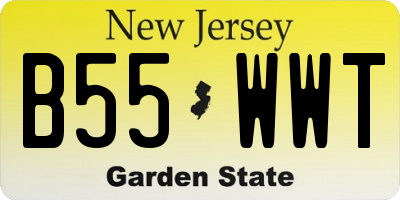 NJ license plate B55WWT