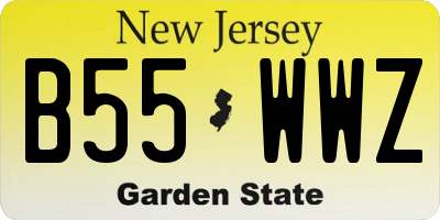 NJ license plate B55WWZ