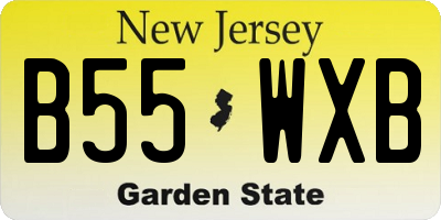 NJ license plate B55WXB