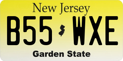 NJ license plate B55WXE