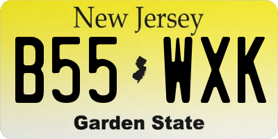 NJ license plate B55WXK