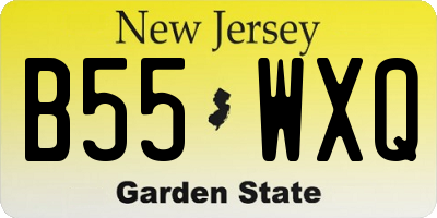 NJ license plate B55WXQ