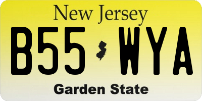 NJ license plate B55WYA