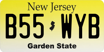 NJ license plate B55WYB