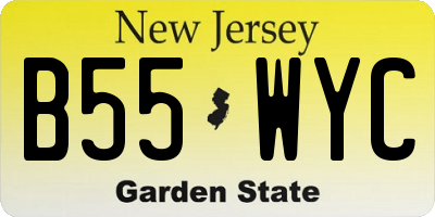 NJ license plate B55WYC