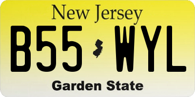 NJ license plate B55WYL