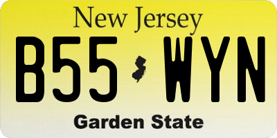 NJ license plate B55WYN