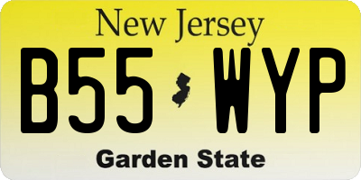 NJ license plate B55WYP